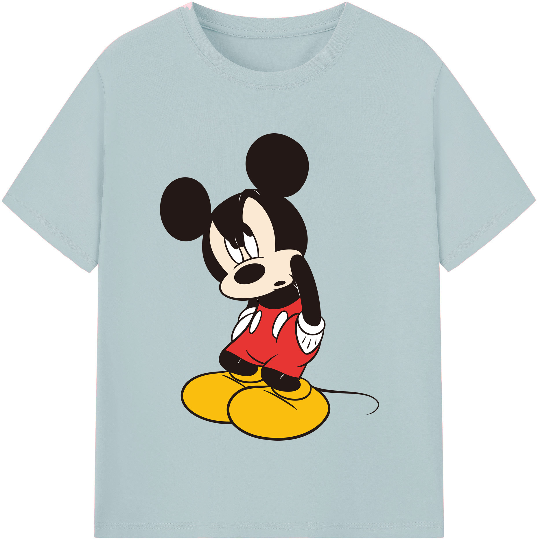 （画像用） ミッキーマウス Mickey Mouse 綿100％半袖Tシャツ（フロントプリント）